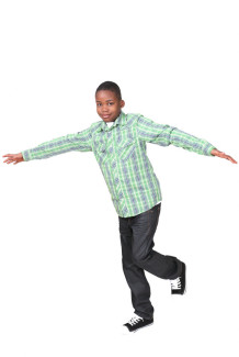 Boy in Jeans & Shirt